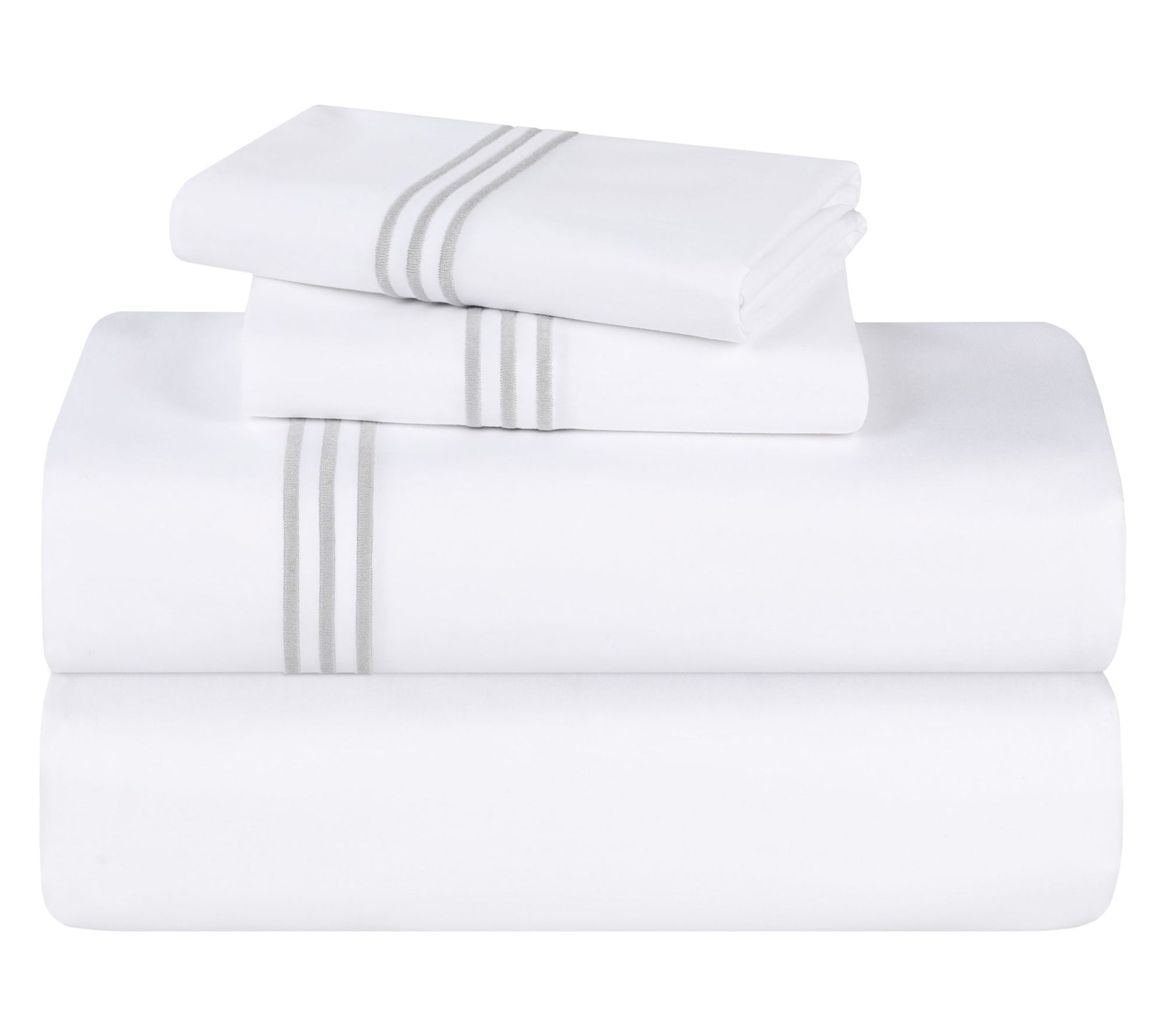 Superior Brandon Cotton Embroidered Bed Sheet Set-Cal/K