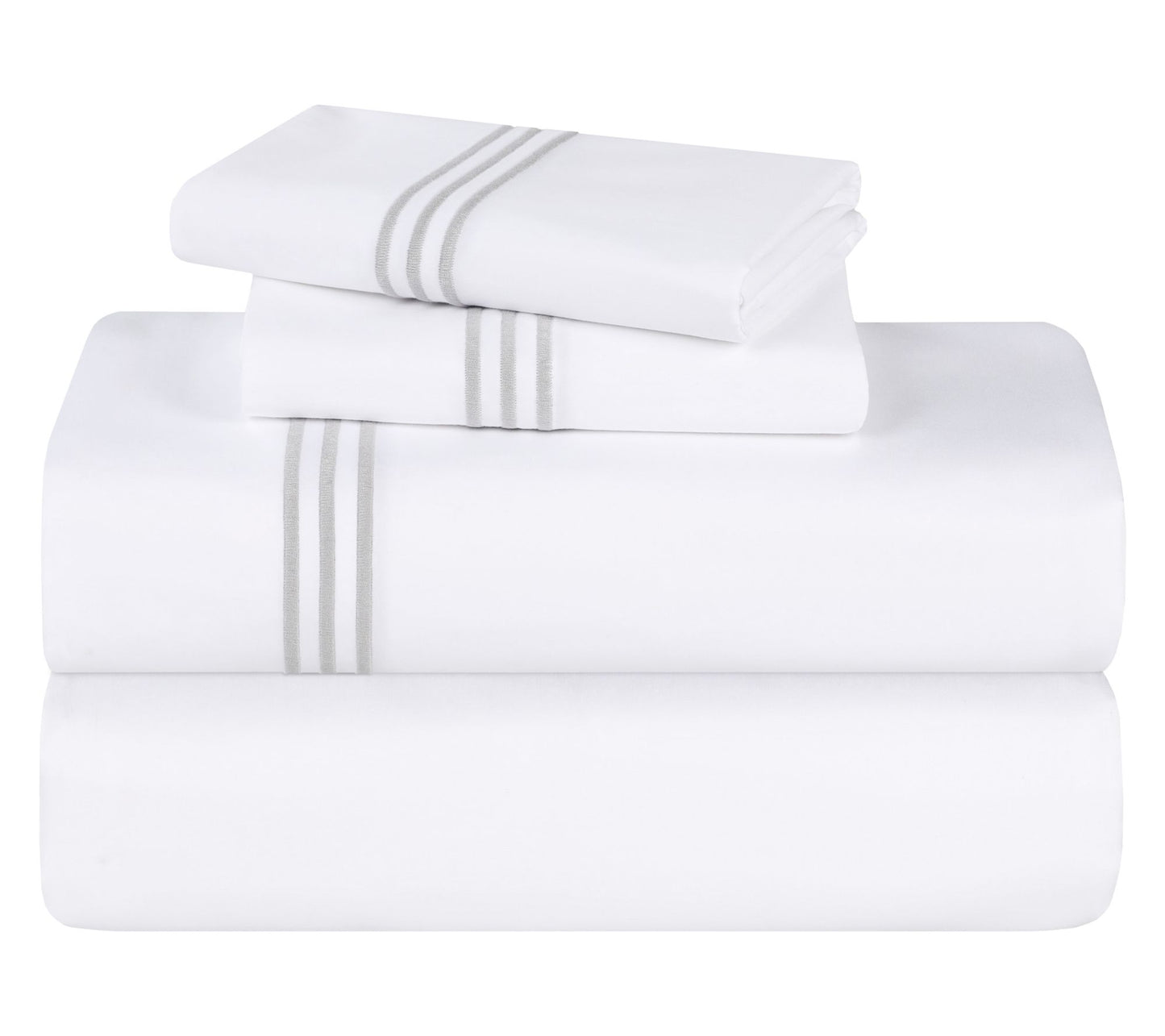 Superior Brandon Cotton Embroidered Bed Sheet Set-King