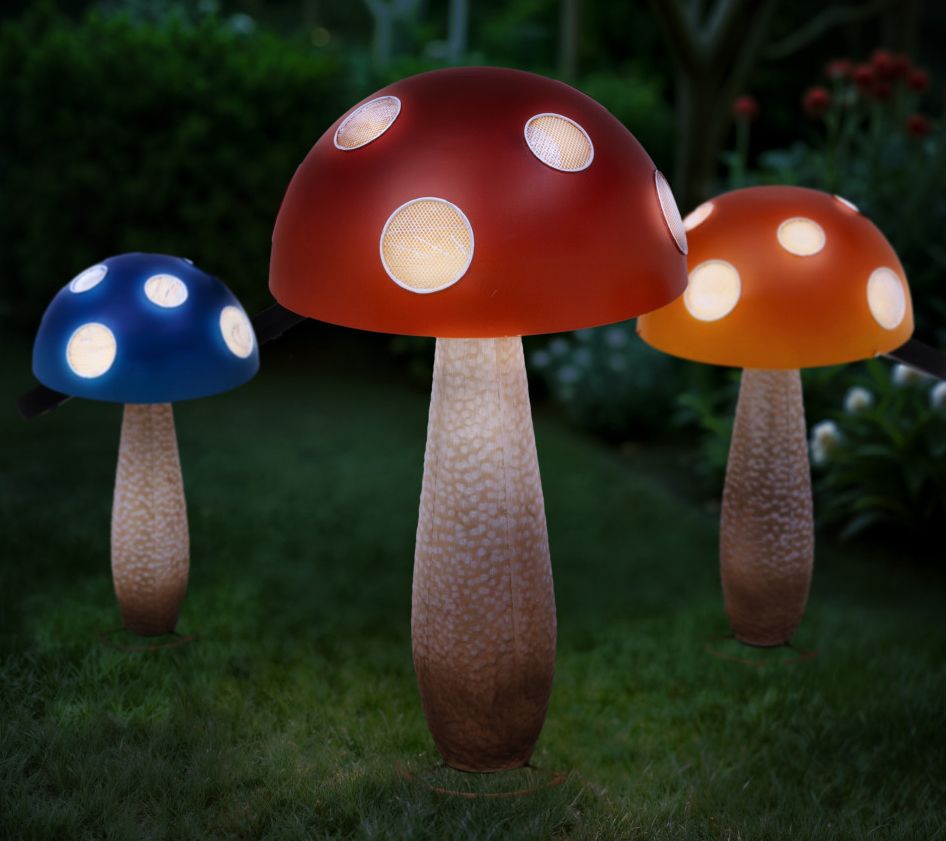 Electric Mushrooms Ground Stakes by Gerson International