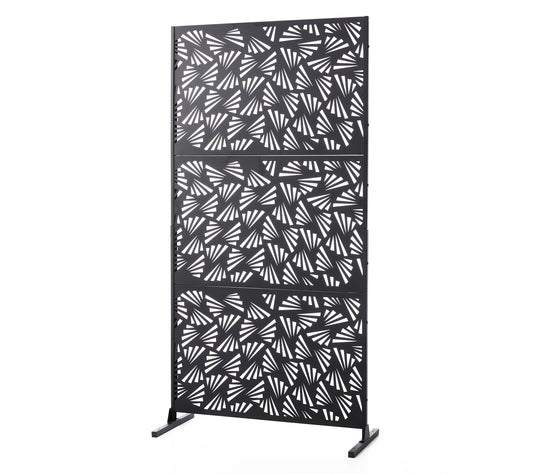 Glitzhome 6ft In-or-Outdoor Galvanized Steel Privacy Screen