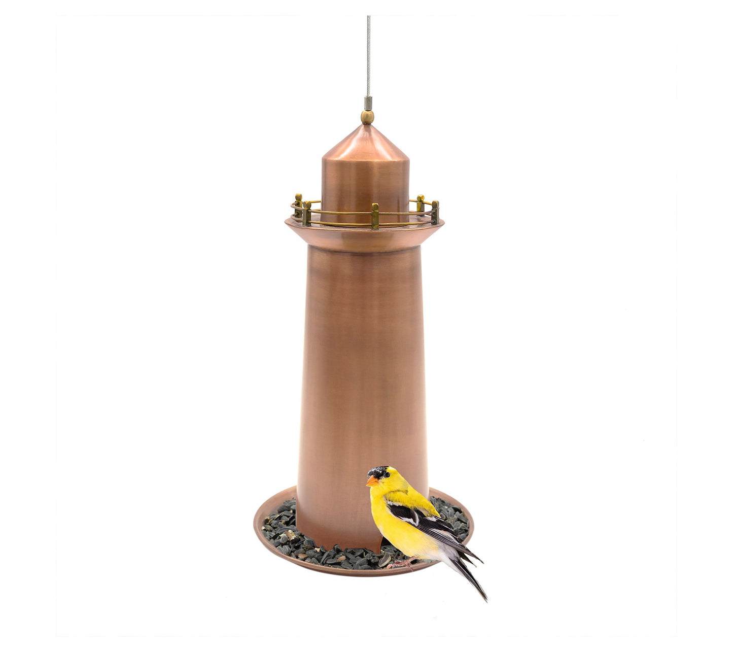 Copper Lighthouse Birdfeeder by Good Directions