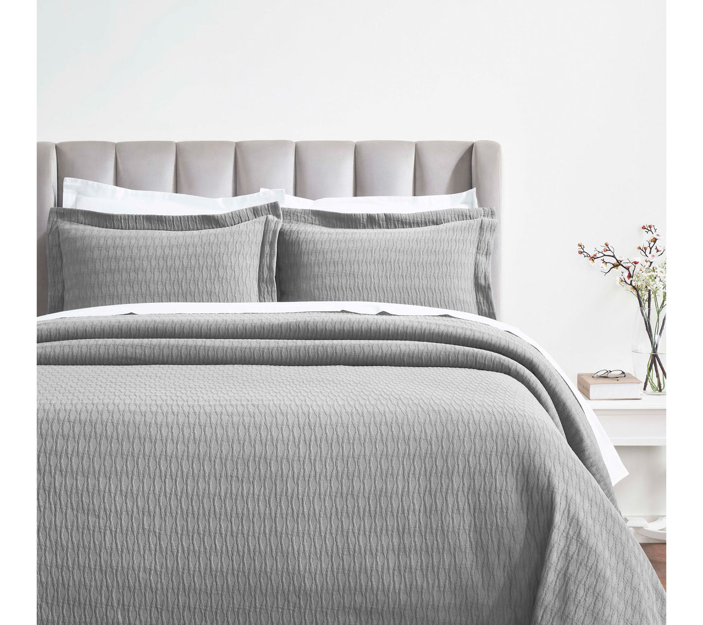 Superior Calvert Cotton Geometric Bedspread & Sham Set, Full