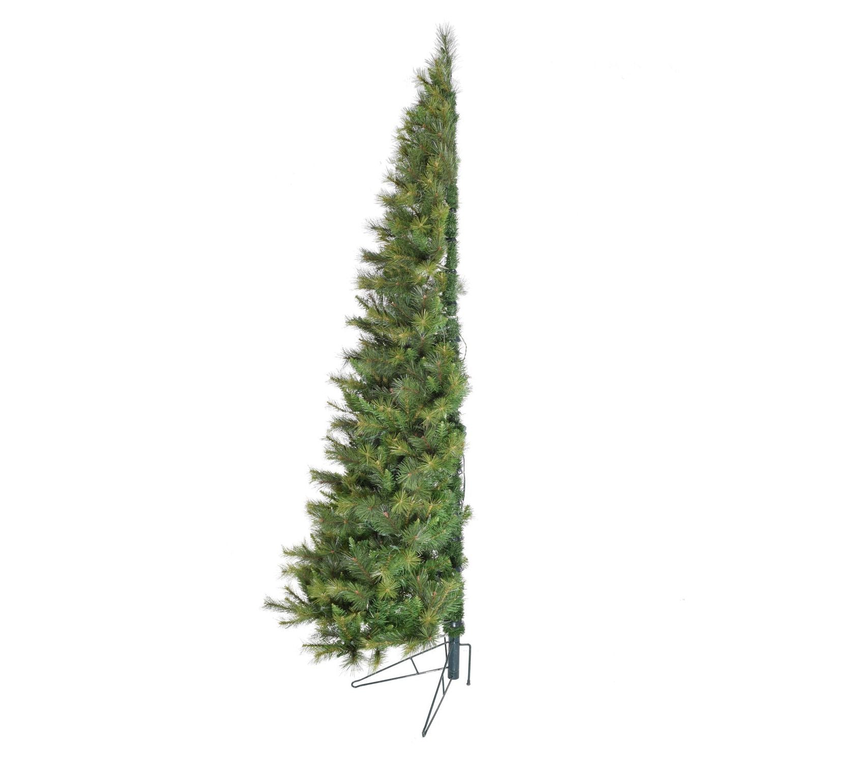 Christmas Time 6.5-ft. Half Tree with Warm White LED Lighting