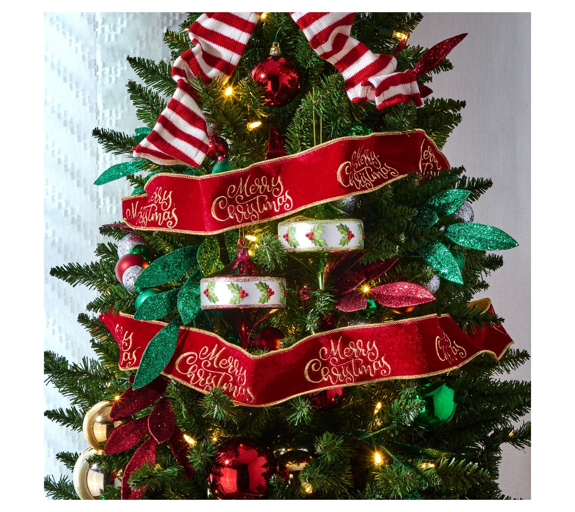 2.5" x 10-Yard Velvet "Merry Christmas" Ribbonby Valerie