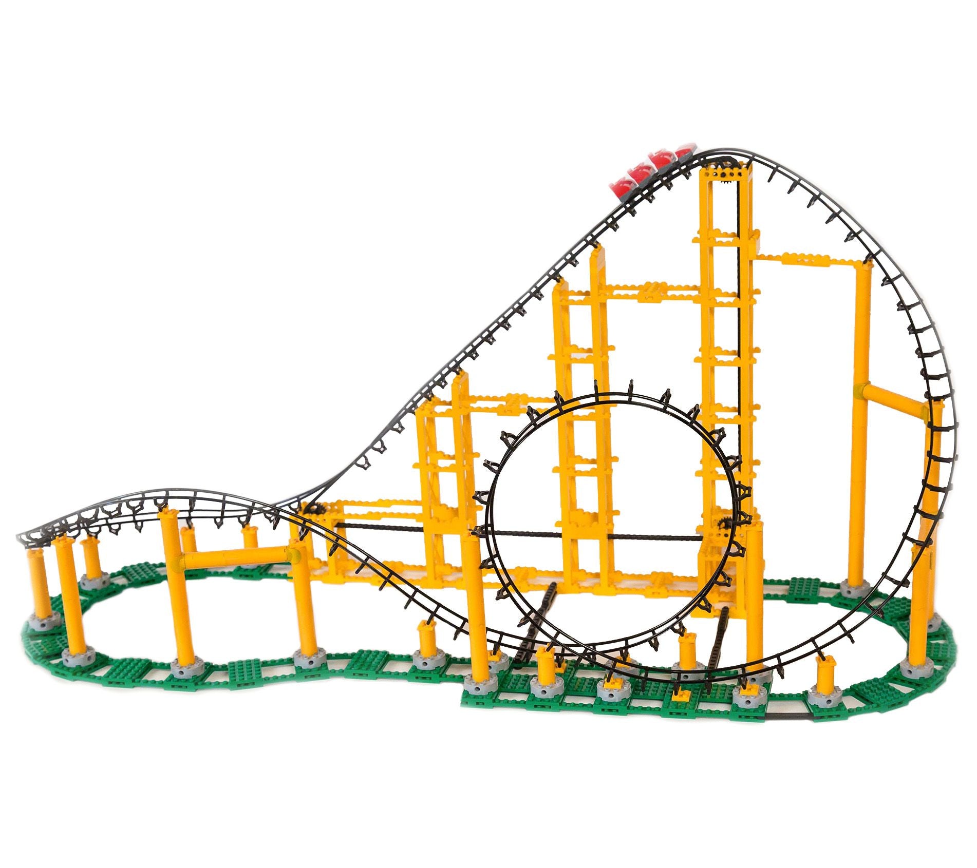 Brick Construction Sidewinder Roller Coaster Bu ilding Set